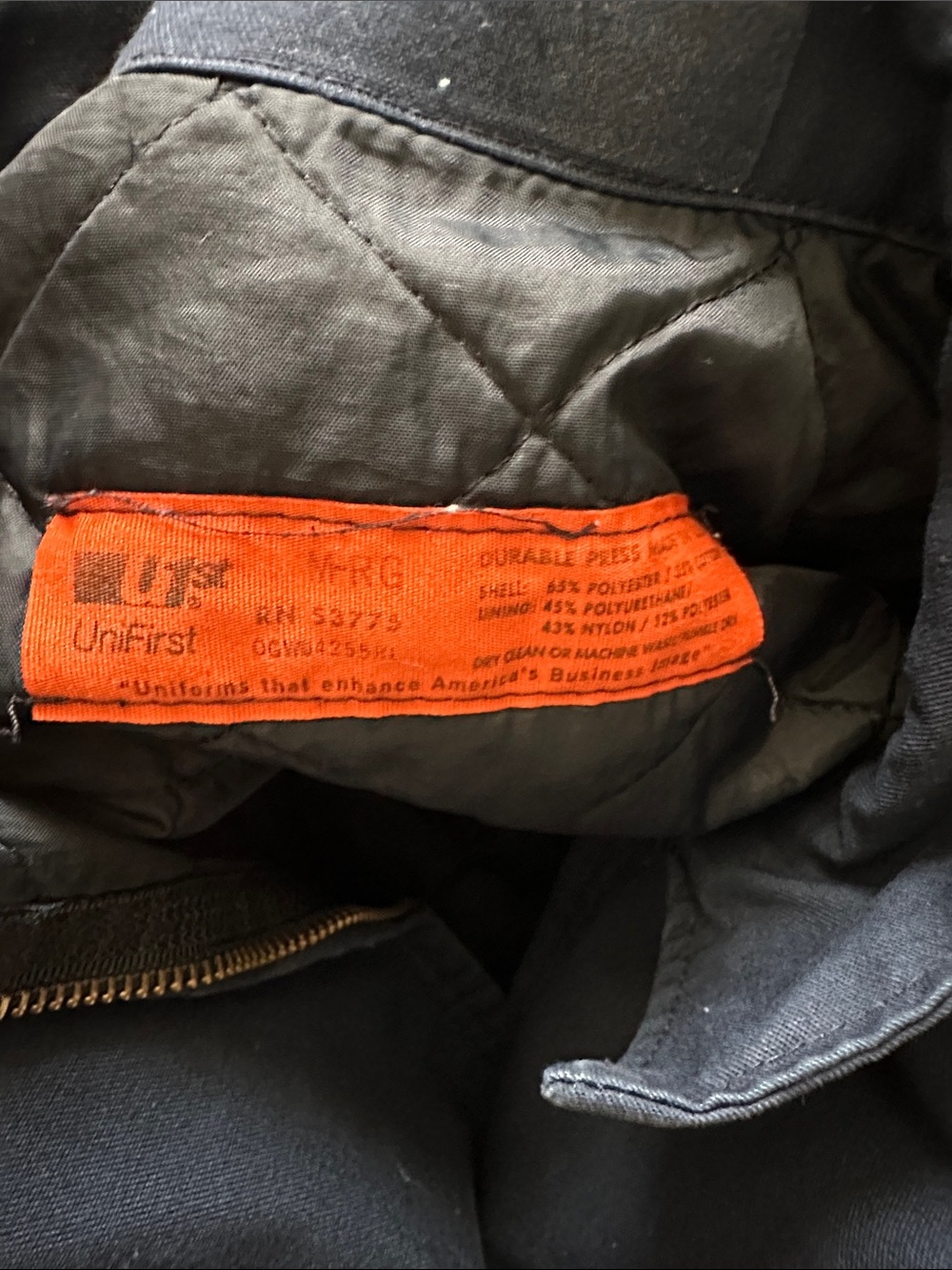 Men's Navy Zip Workwear Jacket - Picture 6 of 6